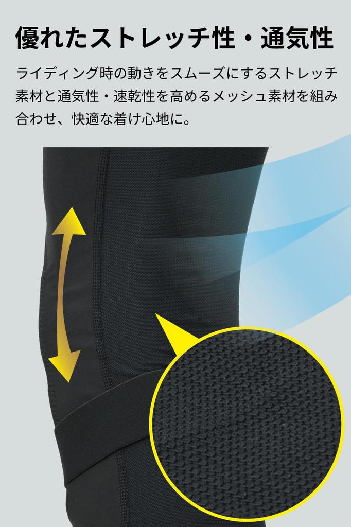 RS TAICHI TRV 095 Knee Protectors, CE Level 1 Stretch, Breathable, Pair Stealth CE Knee Protectors (Slim)