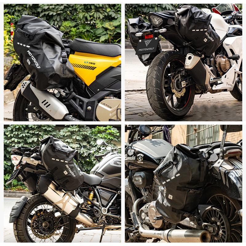 Waterproof Motorcycle Bag 18L 28L 48L Motorcycle Saddle Side Bag Large Capacity Universal Fit Motorcycle Pannier Bag