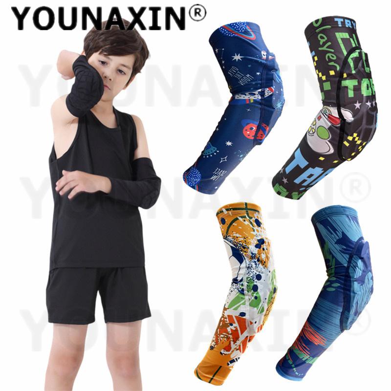 1 Pair Unisex Girl's Running Basketball Arm Guard Sleeve Brace Child Football Baseball Boy Cycling Sports Support Elbow Pad