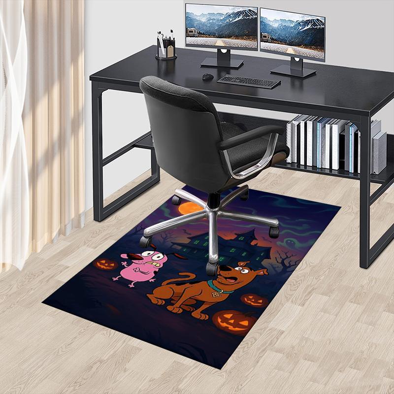 1pz Tappeto di Scooby Doo per Halloween Antiscivolo in Poliestere Tappetino per Pavimento per Ufficio, Camera da Letto