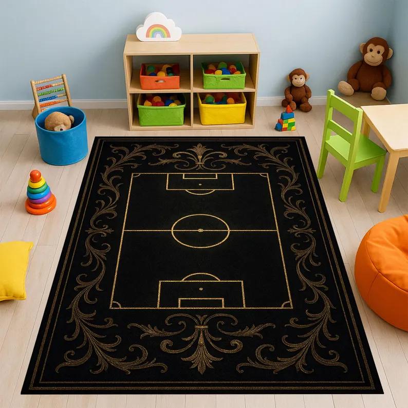 Football Field Area Rug Kids Room Living Room Bedroom Mats Home Decoration Carpet