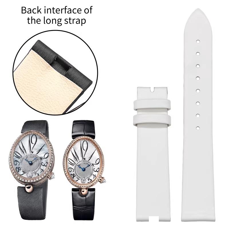 Concave shape watch strap genuine leather For original Breguet REINE DE NAPLES 8918 8967 8928 8908 8958 cowhide watchband women