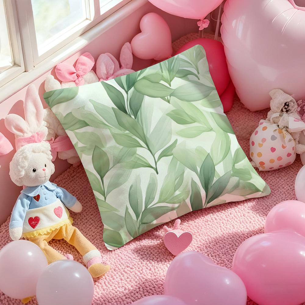Modern style Leaf Cushion Cover Pattern Printed Pillowcase for Living Room Sofa Cushion Cover & Bedroom Decor