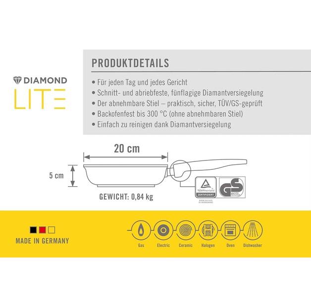 Чугунная сковорода Woll Diamond Lite 20 см (1520DPS)
