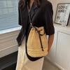 Summer Trend Woven Bucket Bag: Versatile Beach, Shoulder & Crossbody Handbag for Women