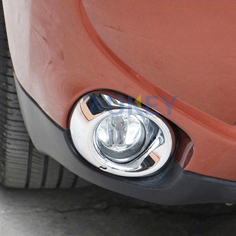 Dla Mitsubishi Outlander 2013 2014 Chromowana Przednia Lampa Przeciwmgielna Pokrywa Ramka Listwa Dekoracyjna Zderzaka