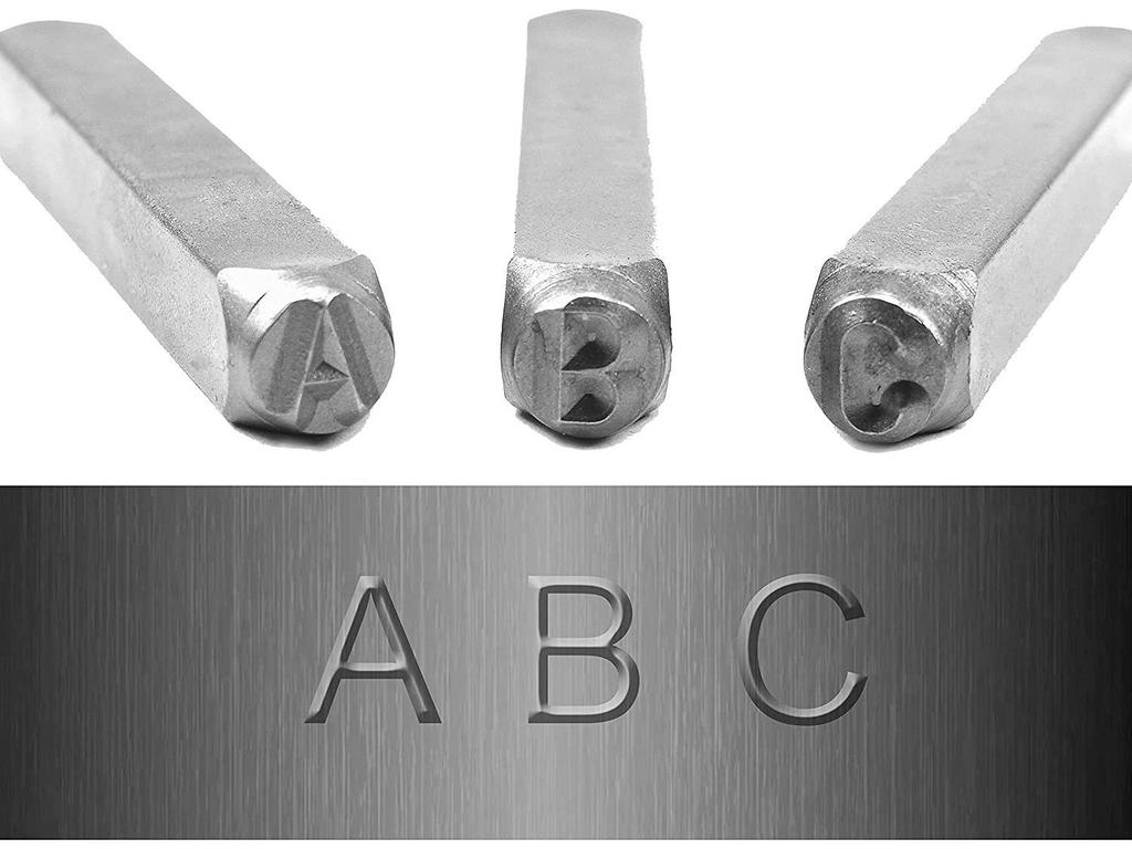 Set of 36 Alphanumeric Steel Letter Punch Chisels for DIY Leathercraft and Jewelry.