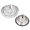 2 Pcs Slow Feeder Dog Bowls Stainless Steel Slow Down Eating Pet Dish Bowls Easy Cleaning Feeding