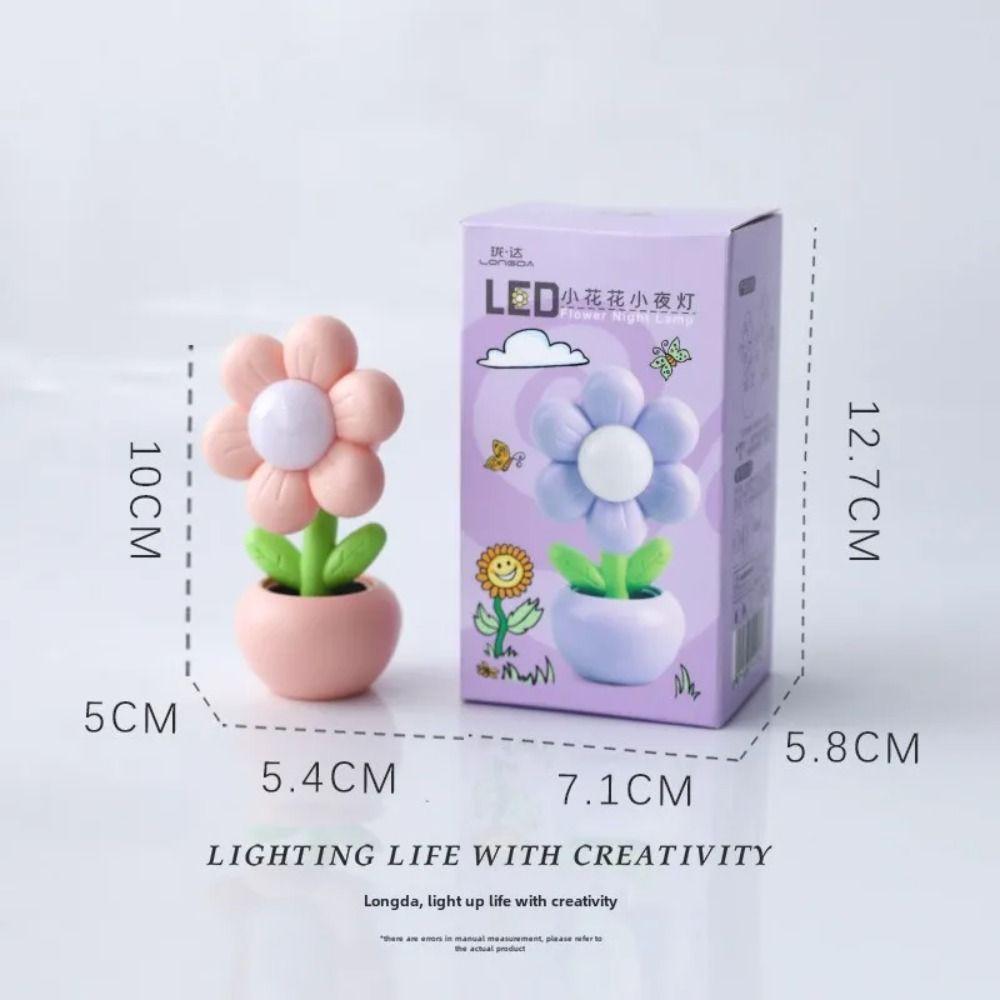 with Battery Flower Night Light LED Ambient Lights New Bedside Lamp  Gift
