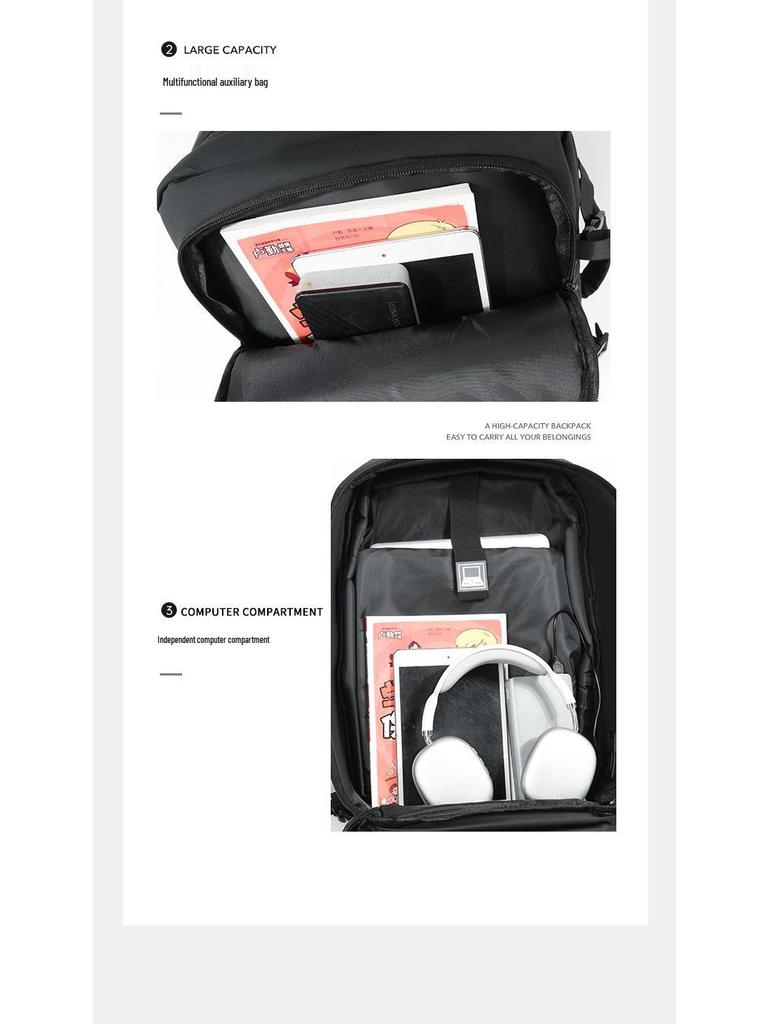 Trendiger Leichter Herren Wasserdichter Business- & Reise-Laptop-Rucksack