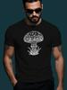 Mushroom Graphic Tshirt - Casual Streetwear Tee with Brow...