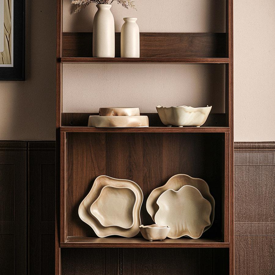 Japanese Style Creative Ceramic Bowl Set Unique Shape Plate Tableware Gift Box for Home Restaurant