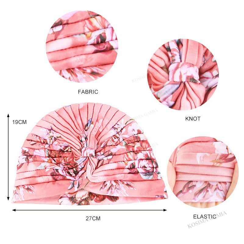 Colorful Muslim Women Inner Hijab Instant Turban Cap Printed Knot Headscarf For Hair Loss Islamic Fashion Under Scarf