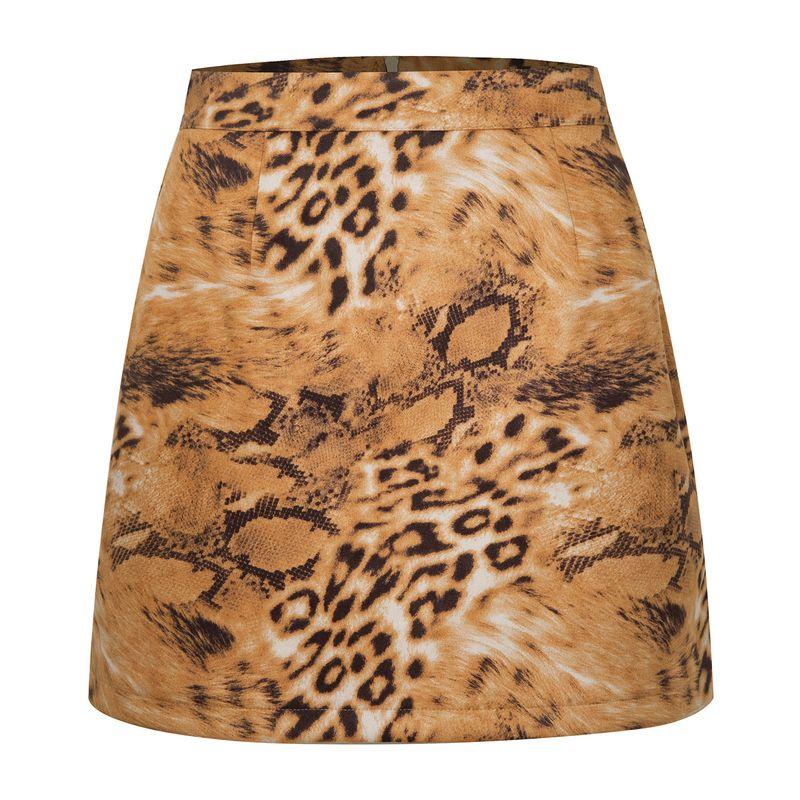 Printed Bag Buttocks Half Body Short Skirt Print Sheath Skirt for Women