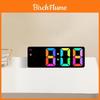 Modern Minimalist Led Digital Alarm Clock With Rgb Color Changing Display For Home Office Decor