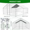 9.84x13.12x6.56FT Large Chicken Coop with Cover Chicken Playpen Enclosure Spire Shaped for Outdoor and Yard Farm Use