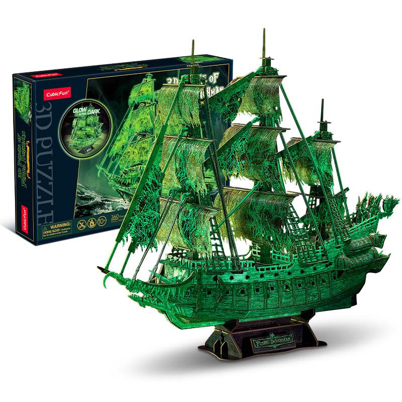 Rubik's Cube 3D Flying Dutchman Pirate Ship: Challenging DIY Model for Adults