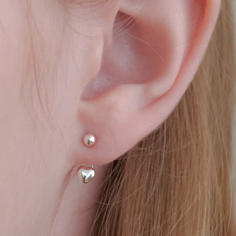 Primaute Circle Drop Heart Earring