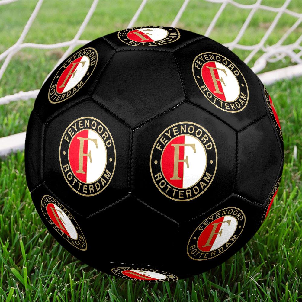 Feyenoord Rotterdam Size 5 Soccer Ball, Machine-Stitched PVC, Durable & High Bounce, All Ages Fit, Fan Merchandise, Matches & Outdoor Use.
