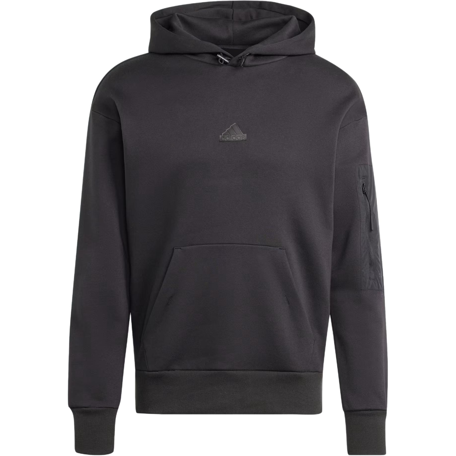 

New Adidas CITY ESCAPE FLEECE HOODIE Sweatshirt Men s Black IY1501 XL