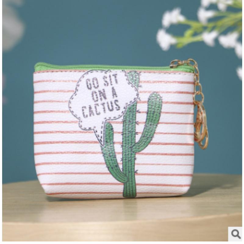 Cartoon Katze PU Leder Münztasche Reiner Reißverschluss Cartoon Süße Katze Münztasche Schlüsseltasche Geldtasche Damen Herren Geldbörse Kleine Brieftasche Kind