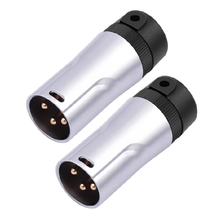 2PCS Auditory 3Pin Mic Connectors, Male And Female Plugs For Secure Soldering And Superior Sound