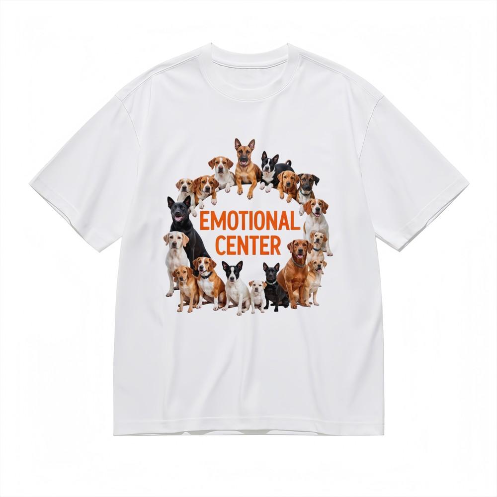 

Women s T-shirt With Playful Dog Squad Graphic Unisex White 100% Cotton Tops USA 2XL