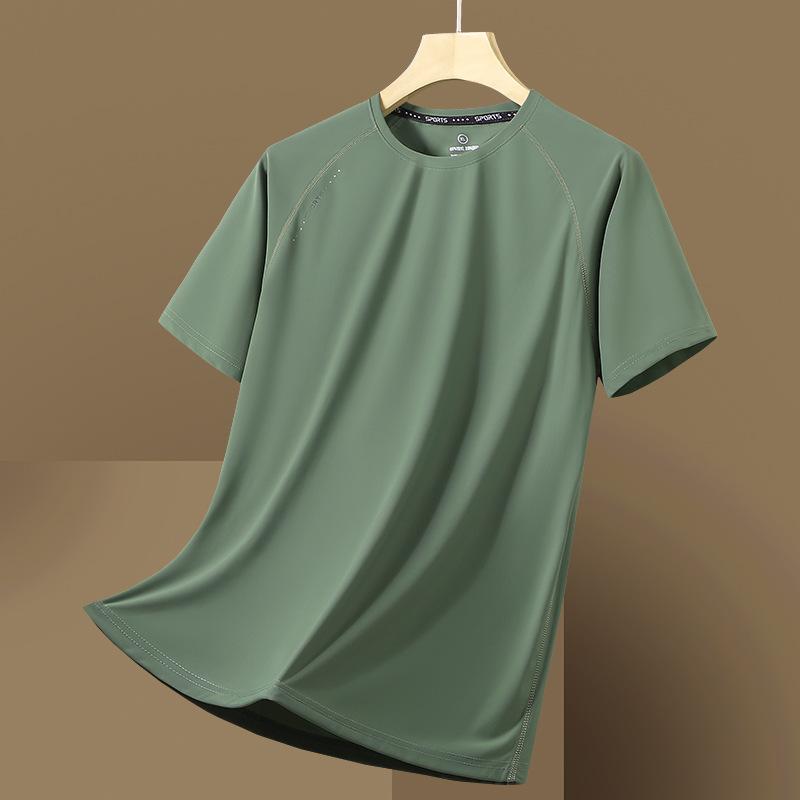 T-shirt Estiva in Seta di Ghiaccio ad Asciugatura Rapida, Top T-shirt ad Asciugatura Rapida, T-shirt Sportiva Casual da Uomo