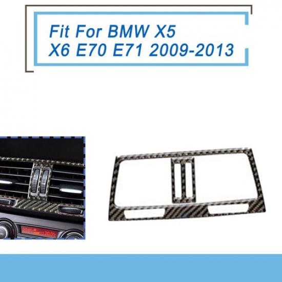 New Carbon Fiber Rear Air Vent Outlet Cover Trim For BMW X5 X6 E70 E71 2009-2013
