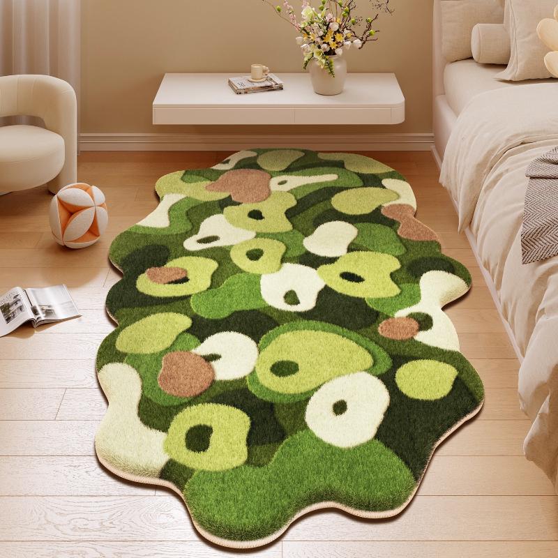 Irregular Shapes Living Room Decoration Carpet Dopamine Rugs for Bedroom Thick Plush Bedside Floor Mat Fluffy Soft Cloakroom Rug