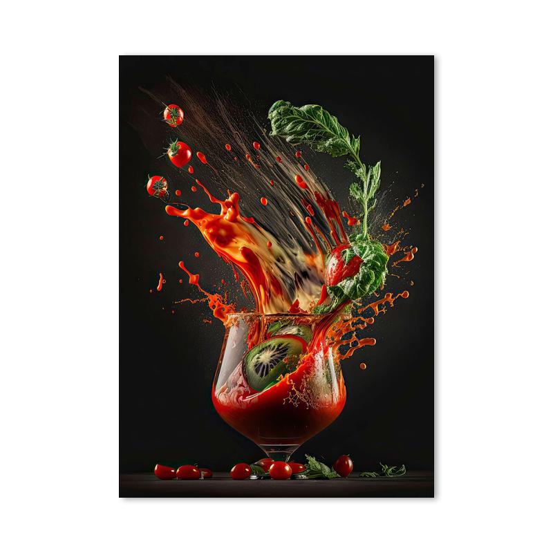 Abstract Colorful Cocktail Exploration Rendered Posters Prints Bar Painting Wall Art Pictures for Restaurant Drinking Room Decor