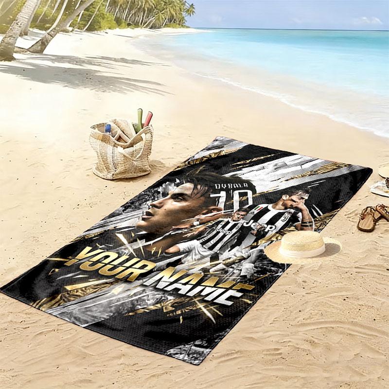 Custom Juve  Print Beach Towel, Large Soft Quick Dry Towel for Beach Camping Swimming