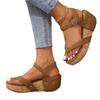 Summer Womens Roman Sandals With Thick Sole And Metal Studs For Casual Wear