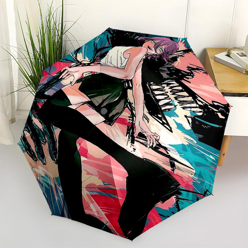 

1pc Anime Character Automatic Opening Umbrella, 8 Bone Iron Frame Outdoor Umbrella for Fans, Travelers, Daily Use, Gift Idea.U022