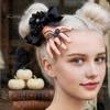Spider Decoration Hairpin Halloween Hair Clip for Women, Girls, Realistic Severed Hand with Black Rose And Spider, Horror Accessory Party Bow