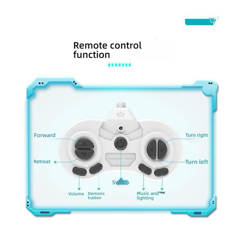 Rechargeable 2.4G RC Dancing Robot Toy LED Flashing Eyes Sound Light Effect Remote Control Robot for Kids Boys Girls
