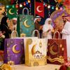 Ramadan Kraft Paper Gift Bags for Cookies Bulk Eid Mubarak Party Decor Islamic Favor Bags with Karim Design Festival Supplies