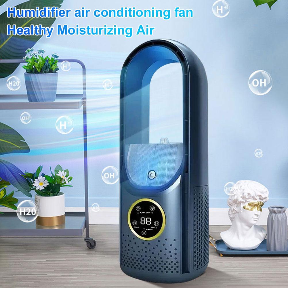 Desk Fan with 6 Speeds & Mist Portable Bladeless Fan 6H Timer Personal Cooling Fan Quiet Table Fan for Bedroom