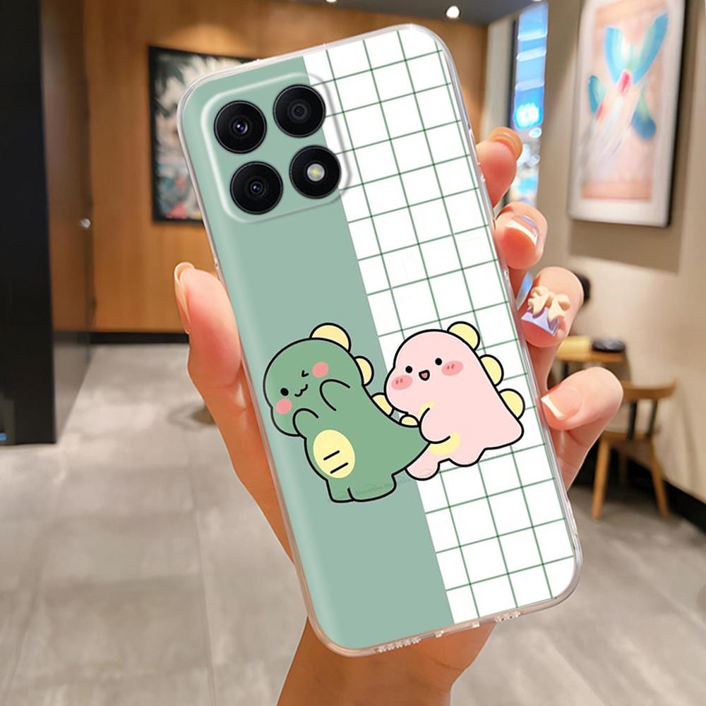 For Honor X8b X8a 4G LLY-LX1 LLY-LX2 CRT-LX1 Cute Cartoon Painted Phone Cover TPU Soft Clear Silicone Case On Honor X8a 4G Mask