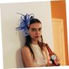 Ciieeo Navy Blue Mesh Decorative Hat with Plume Headband and Hair Clip for Women Tea Party Wedding Cocktail Special Occasion Accessories
