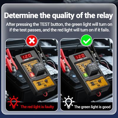 Rt01 Universal Car Relay Tester Voltage Tester 11-25V Ar Battery Automotive Led Indicator Light Relay Diagnostic Checker