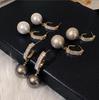 Ny mote koreansk Bling Pearl Drop Dangle øredobber for kvinner Jenter Luksus skinnende sirkon bryllup øredobber Smykker gave