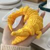 3D Printed Crocodile Toy Articulated Crocodile Ornament Crocodile Action Figure Fidget Toy Gift for Adults Home Office Desk Decor