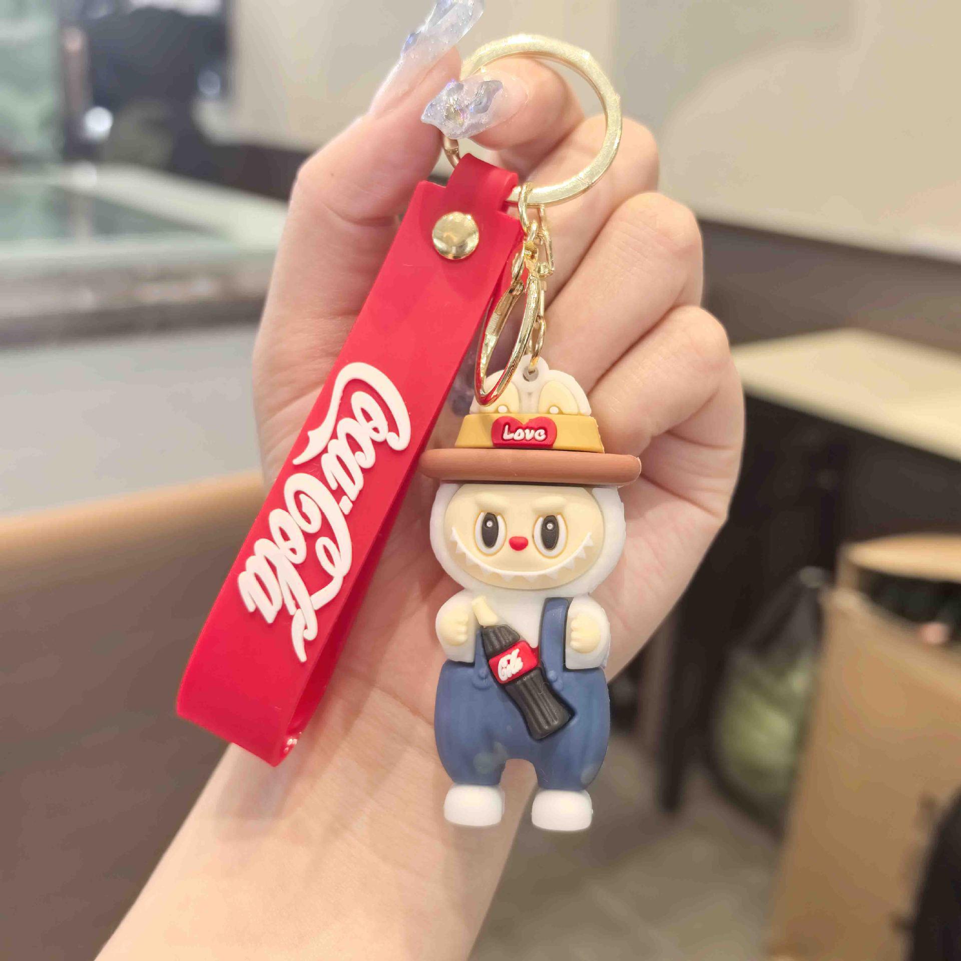 Creative Labubu Cartoon Keychain: Little Sheep Backpack Ornament & Student Gift