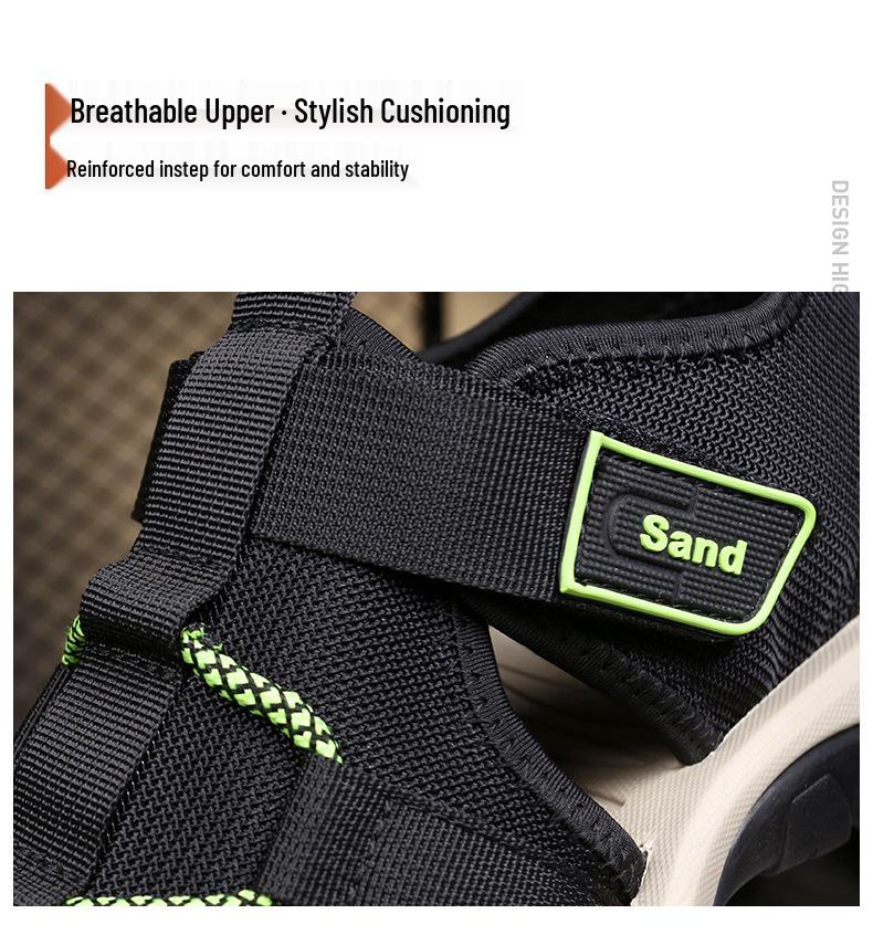 Men's Breathable Summer Sports Sandals - Non-slip, Versatile Beach Shoes, Casual Large Size.
