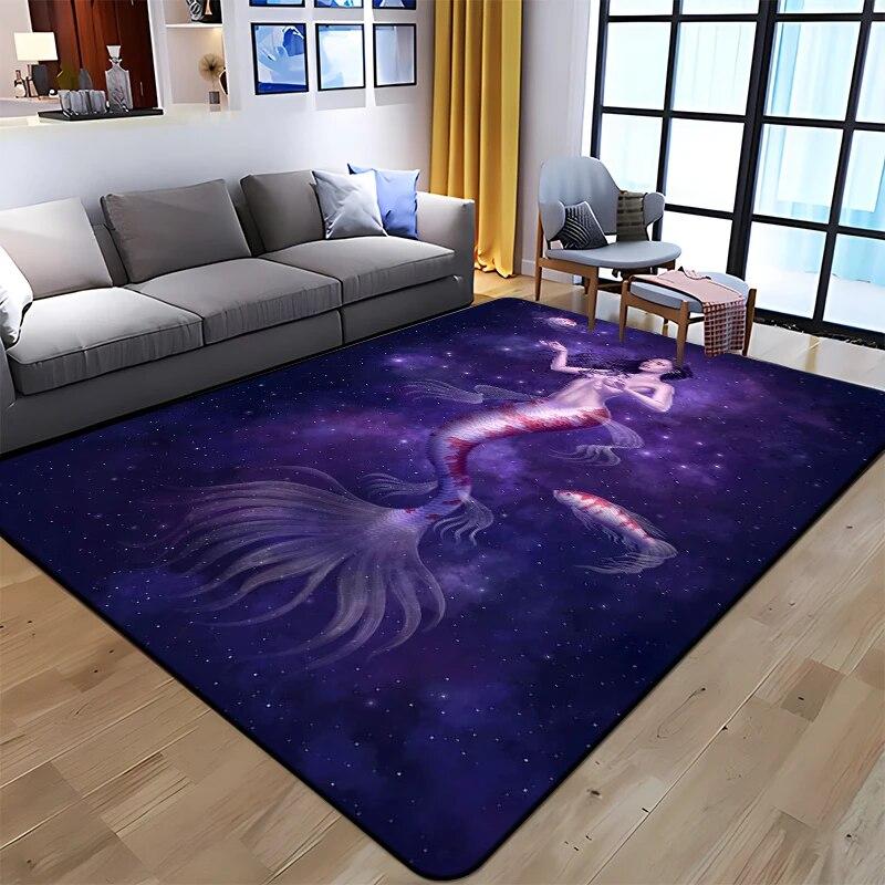 Twelve Constellations Printed Carpet Household Rug Children's Room Living Room Chair Bedside Modern Simple Floor Mat Kawaii Rug