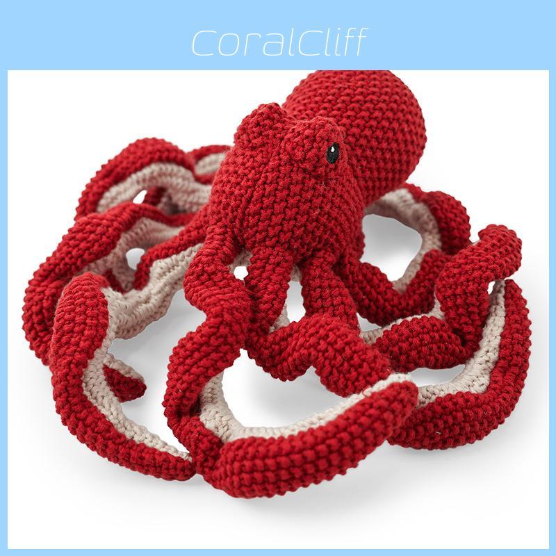 Knitted Ocean Animal Plush Toy Octopus Stuffed Animal For Kids Gift Playroom Decor
