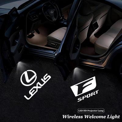 2Pcs LED Welcome Lights Car Door Emblem Projector Lamps For LS LC RZ IS350 CT200h GX460 LX570 RX500h NX300 LM ES300 GS350