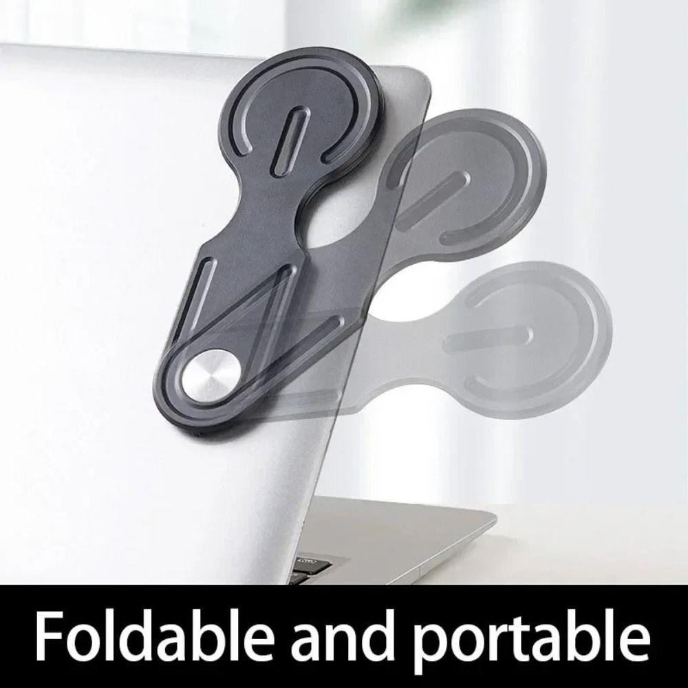Back Mount Magnetic Phone Holder Plastic Laptop Back Mount New Rotation Stand  Notebook Use