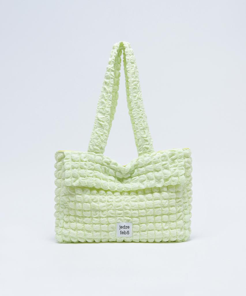Jedrefeb5 Croffle Shoulder Bag Lime Yellow